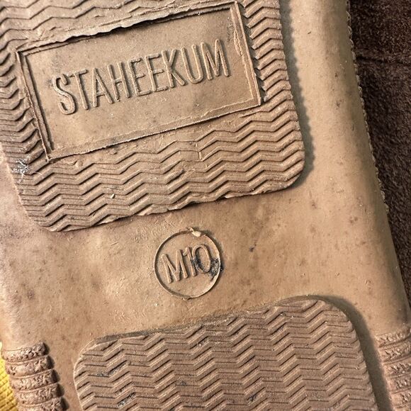 Staheekum Men’s Size 10 Moccasin Slippers Suede Brown Boho Hippie Beaded main image 7